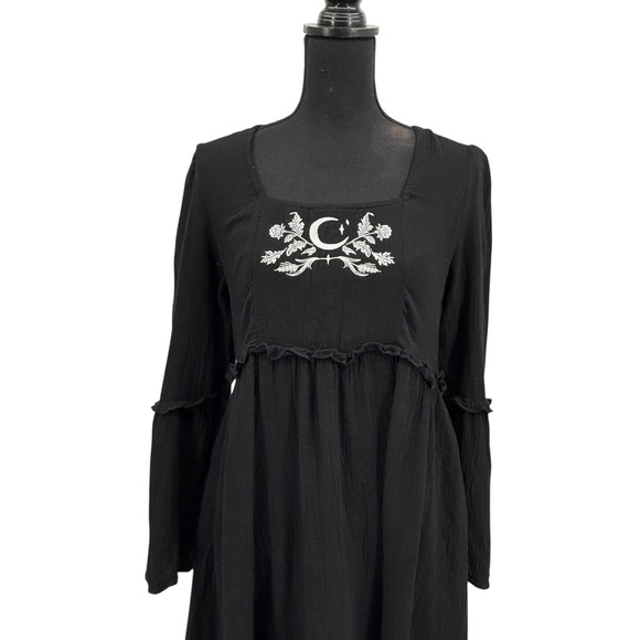 Disturbia Women's Dress Black Moon Phase Midi Gothic‎ Moon Phase Midi Dress Sz 4 - Picture 5 of 9
